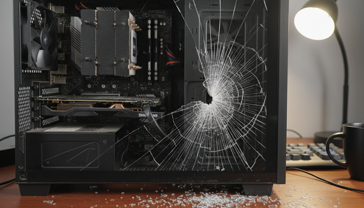 韓國論壇聲稱有竊盜闖空門打破電腦主機玻璃只偷走裡面的記憶體