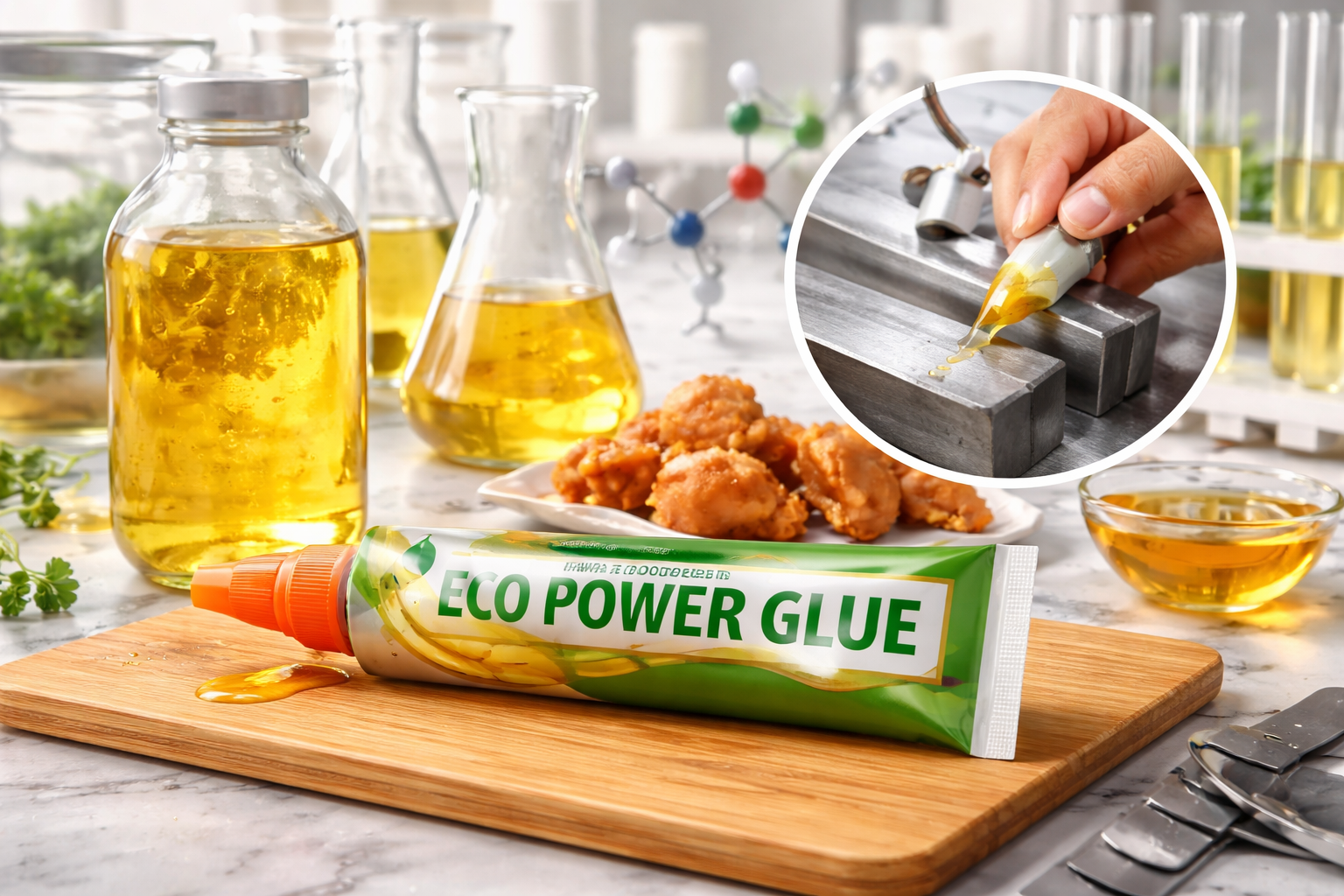 廢食用油做的接著劑有多強?強到可以拖汽車