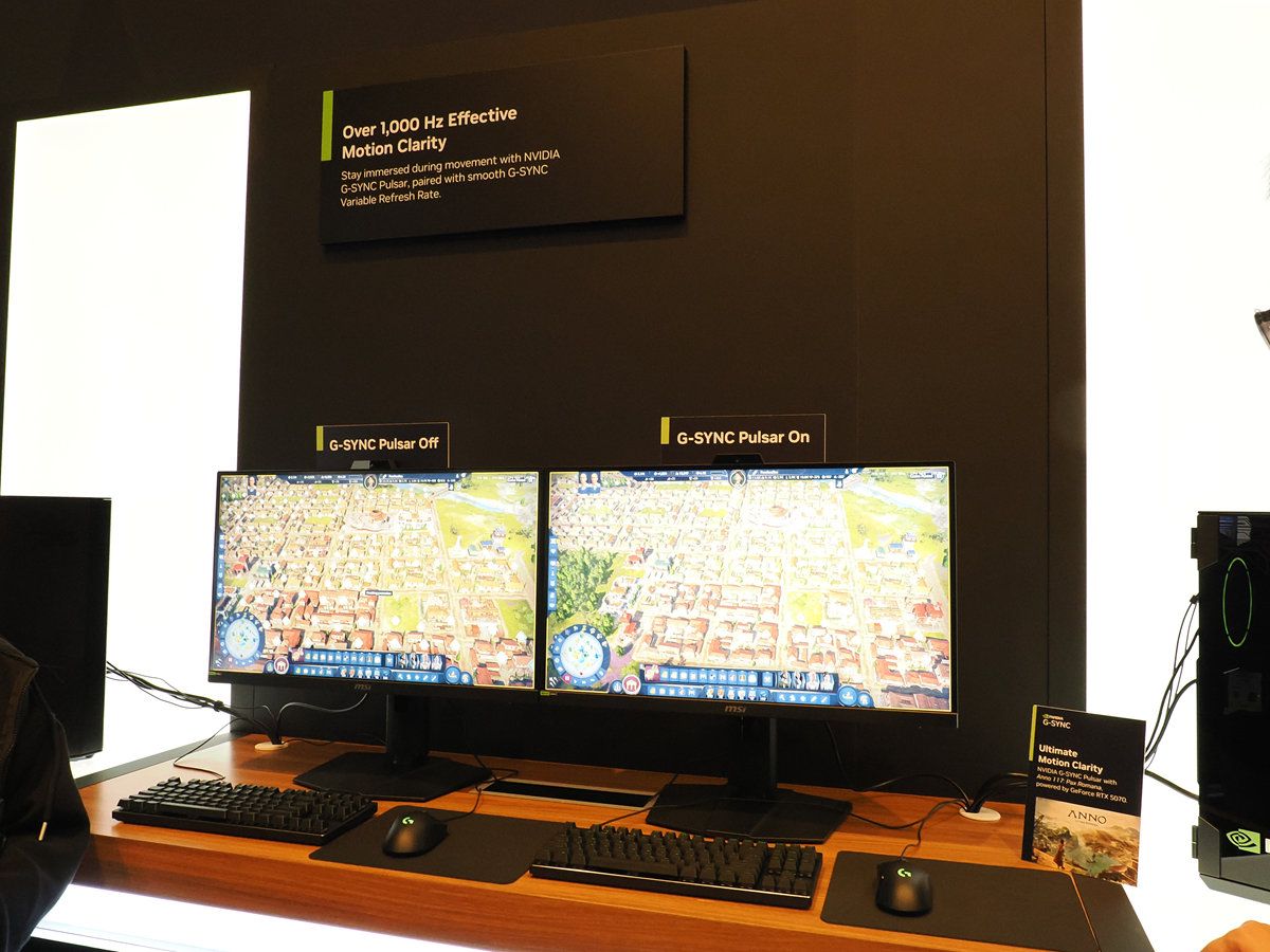 NVIDIA展示G-Sync Pulsar技術 利用頻閃視覺凍結提升高幀率清晰度