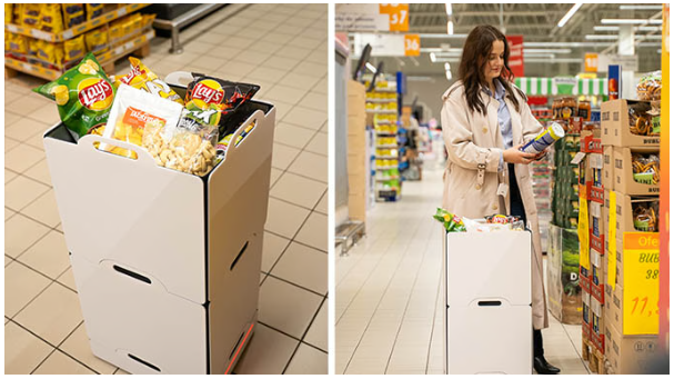 會自駕的購物車減輕採買負擔