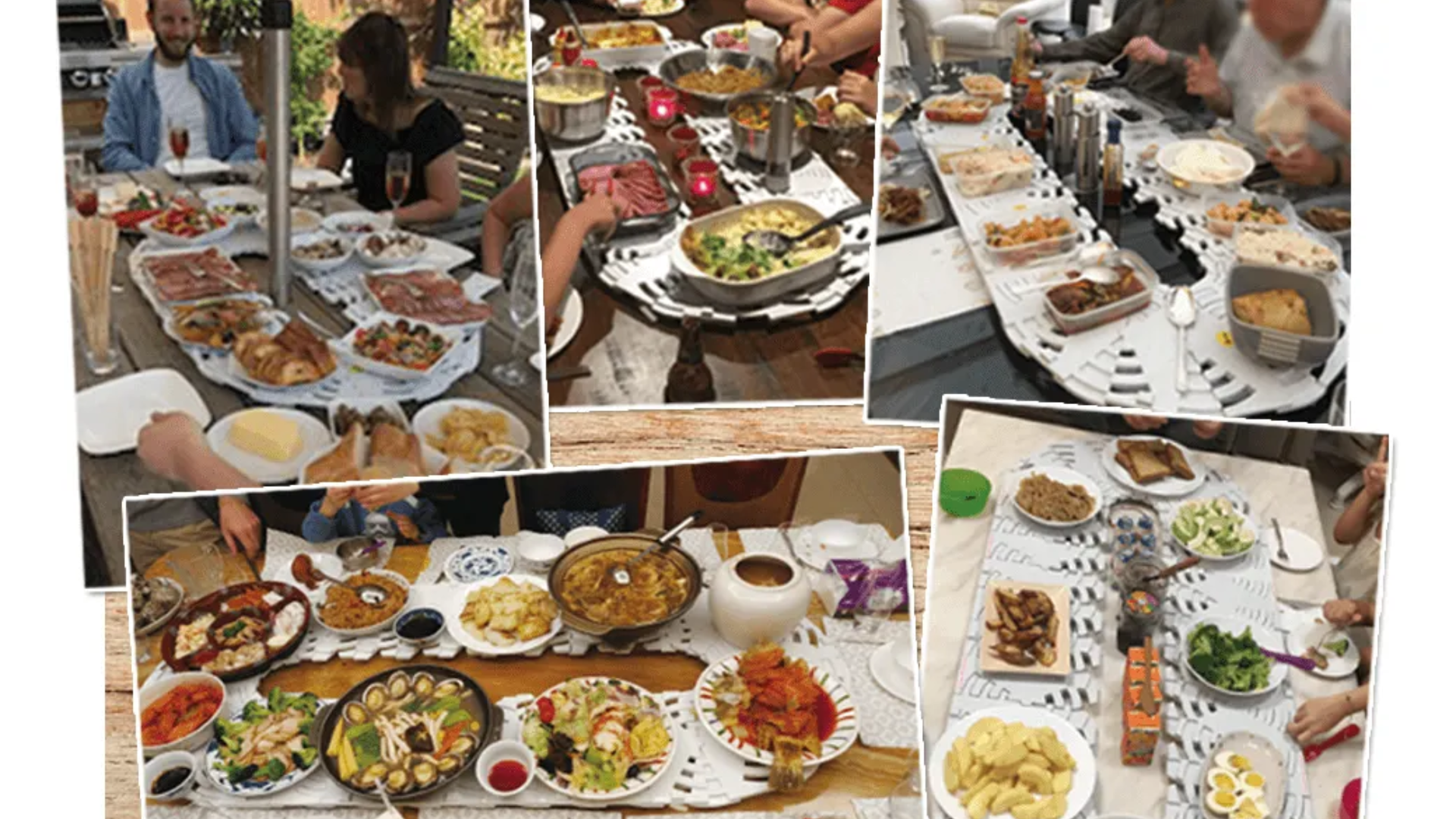 誰說只有圓桌才能轉餐盤？龍盤王長方桌旋轉餐盤，讓過年圍爐更順手。