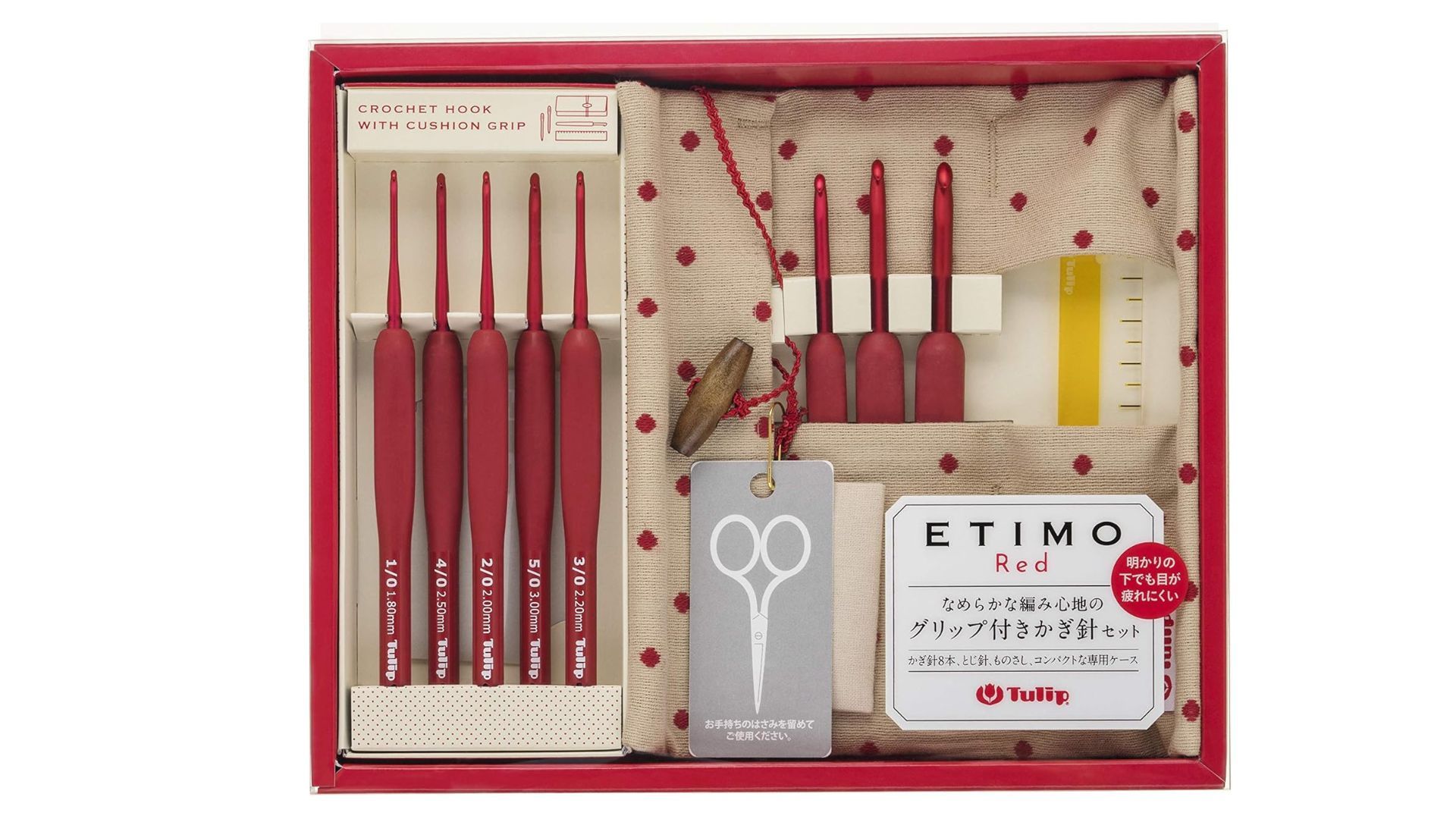 與天后 Jolin 同款！織女的夢幻鉤針工具， Tulip ETIMO 紅色鉤針套組推薦。