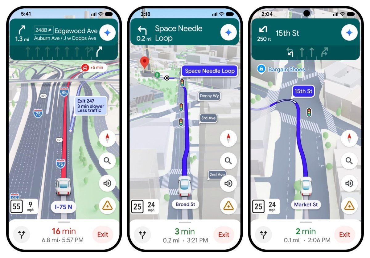 告別2D平面導航!Google Maps導入「沉浸式導航」與Gemini AI助理「Ask Maps」