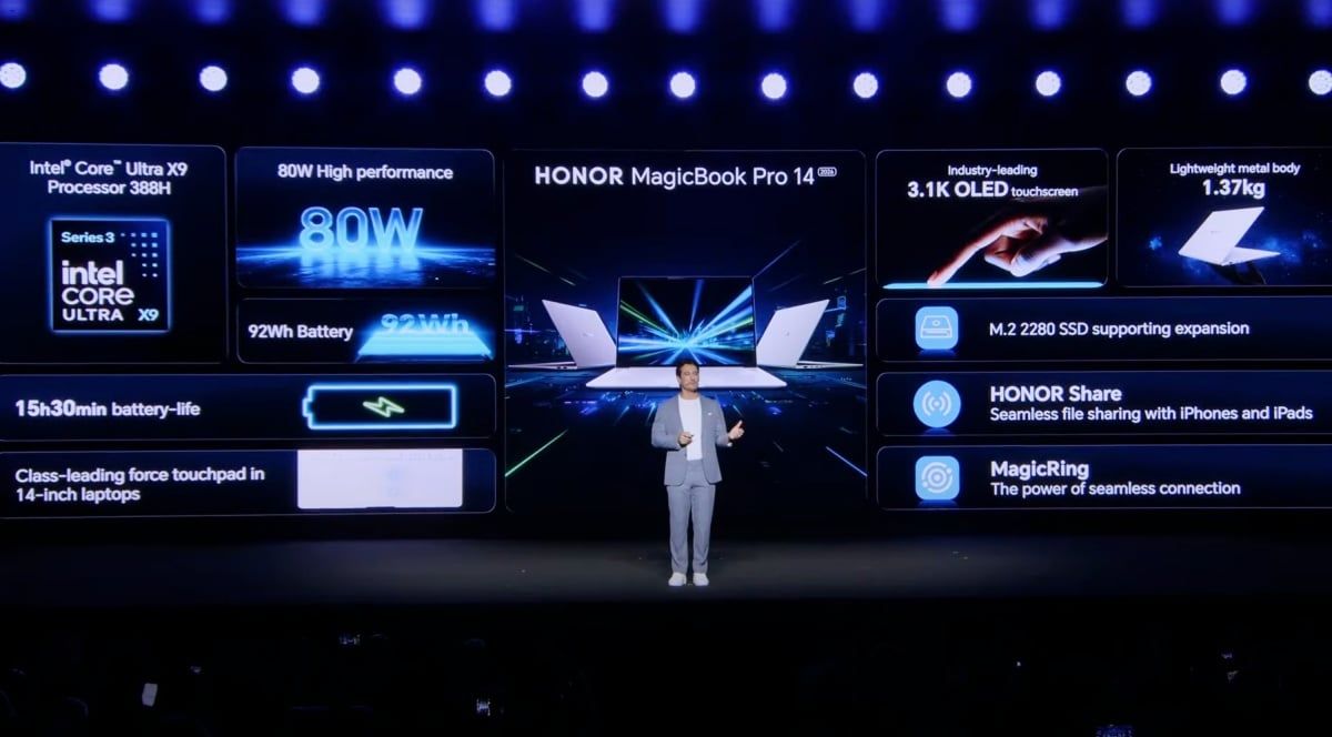 爭取「世界最薄」的頭銜?榮耀發表全新折疊手機Magic V6,同場加映4.8mm超薄平板與AI筆電