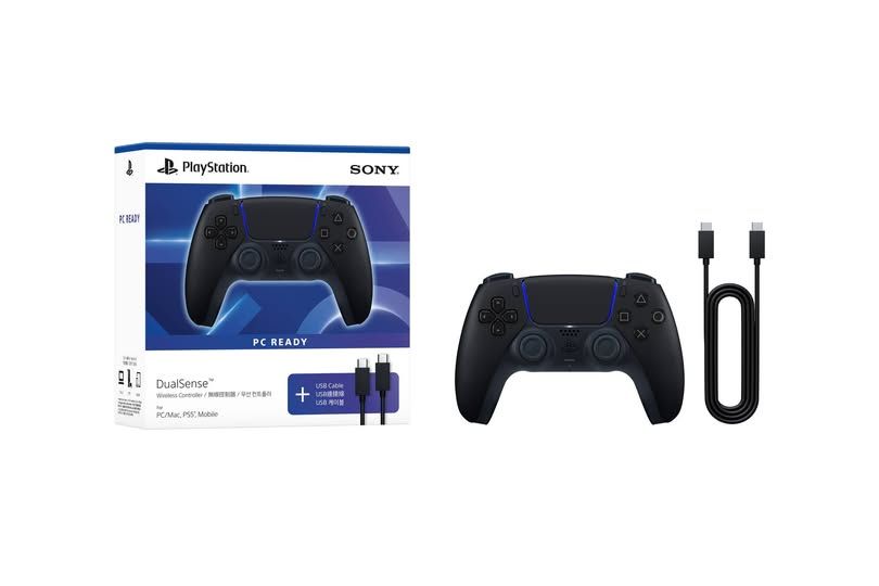 Sony DualSense控制器for PC特仕包裝組在台推出，提供單一午夜黑配色只多一條USB Type-C線