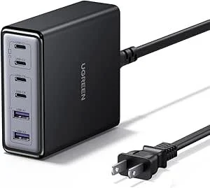 UGREEN 100W GaN 桌面快速充電器 (4*USB-C+2*USB-A) 緊湊型【PSE技術標準合規/PD3.0/QC4.0/PPS支援】 多裝置同時充電 相容 iPhone 17/16/15/14/13/Xperia/Pixel Pro/iPad/膝上型電腦 MacBook Pro/Air 等