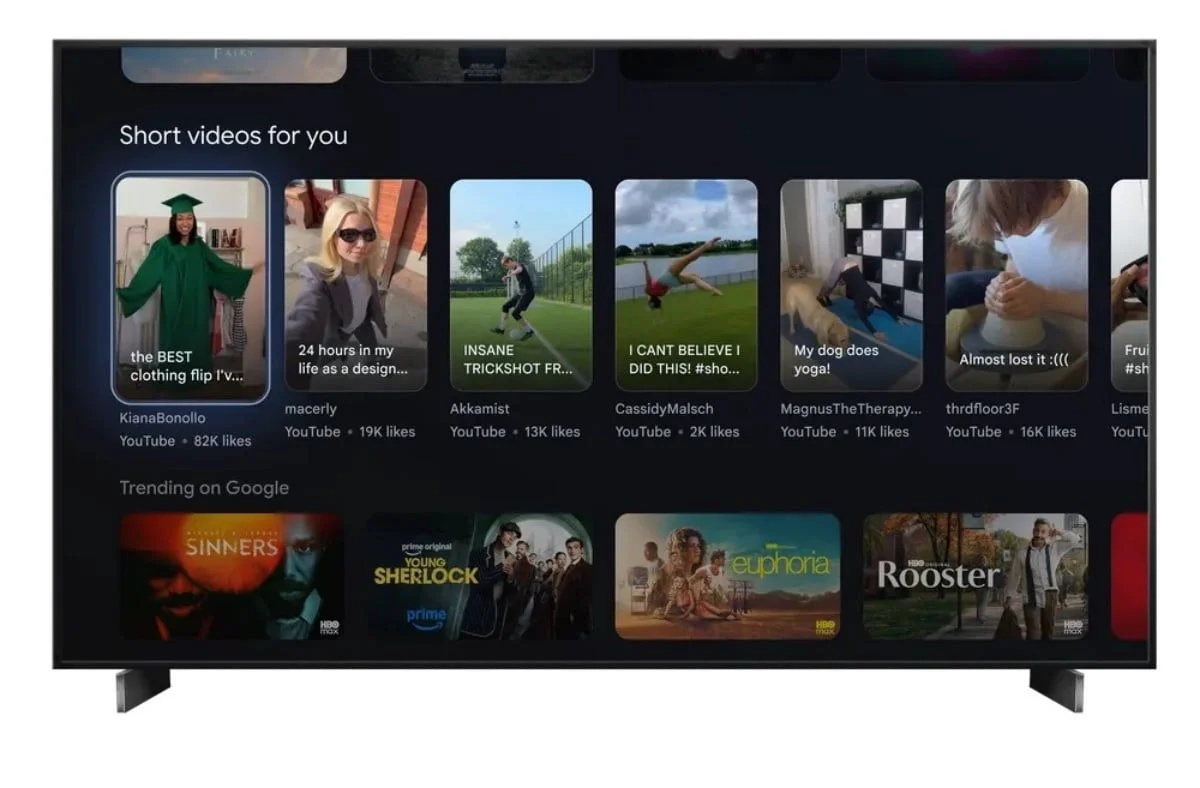Google TV重大更新:YouTube Shorts登上首頁,全面導入AI影像生成與YouTube TV多視角自訂功能