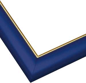 BEVERLY 【日本製造】 【附壁掛繩】 木製金鑲拼塊拼圖框 51×73.5cm(面板№10-T) 大地藍(藍色) 【防紫外線規格/無需工具】 黃金木面板 拼圖框 MP107-E
