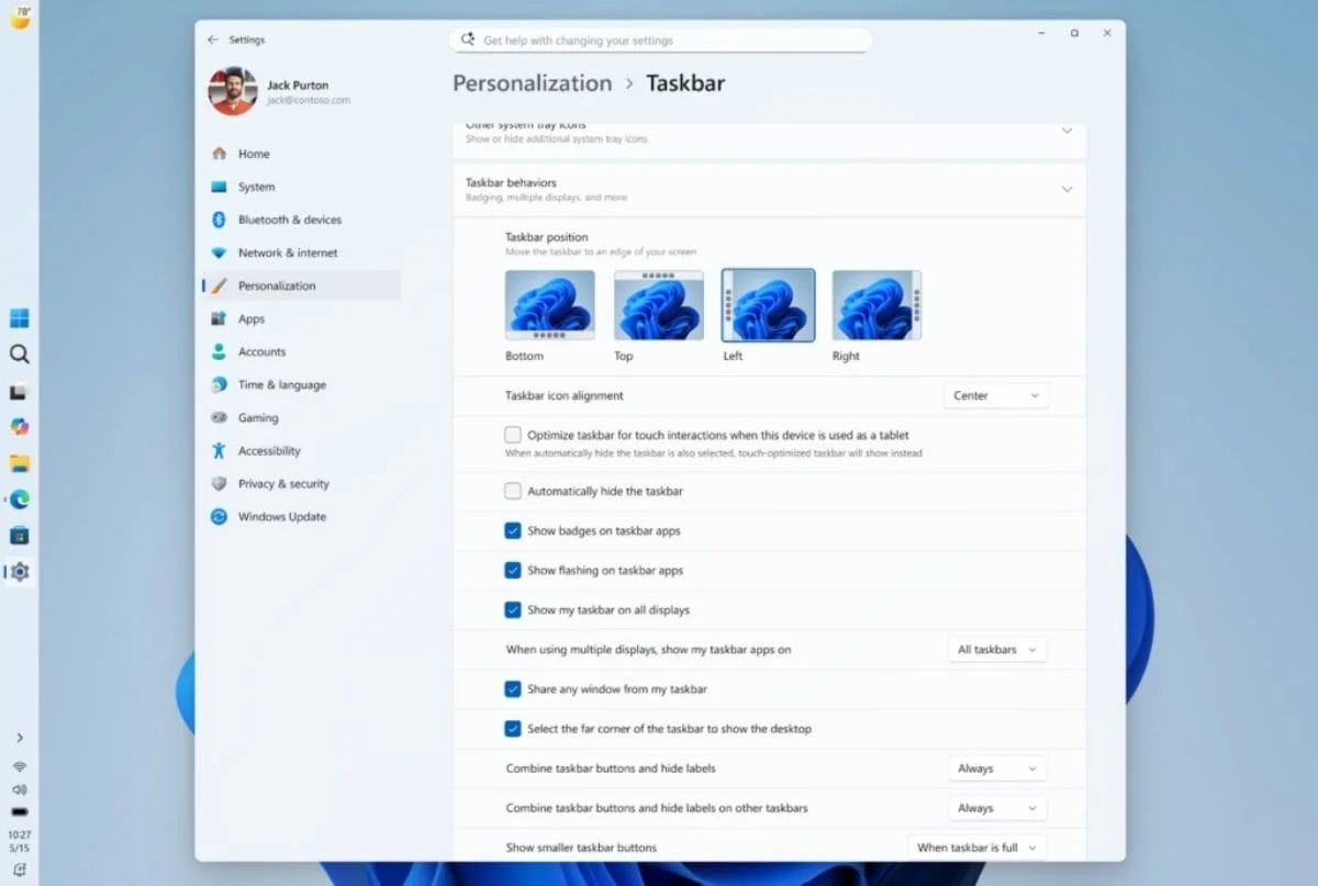 終於把選擇權還給用戶!微軟測試Windows 11自由調整「開始」功能表大小與工作列位置