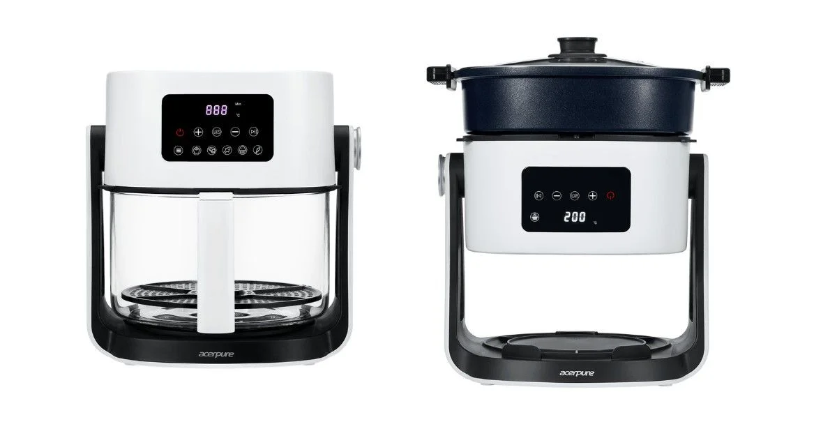 氣炸鍋、調理鍋翻轉就變身 套房救星Acerpure一翻炸 5.5L炸籃搭配2.5L調理鍋