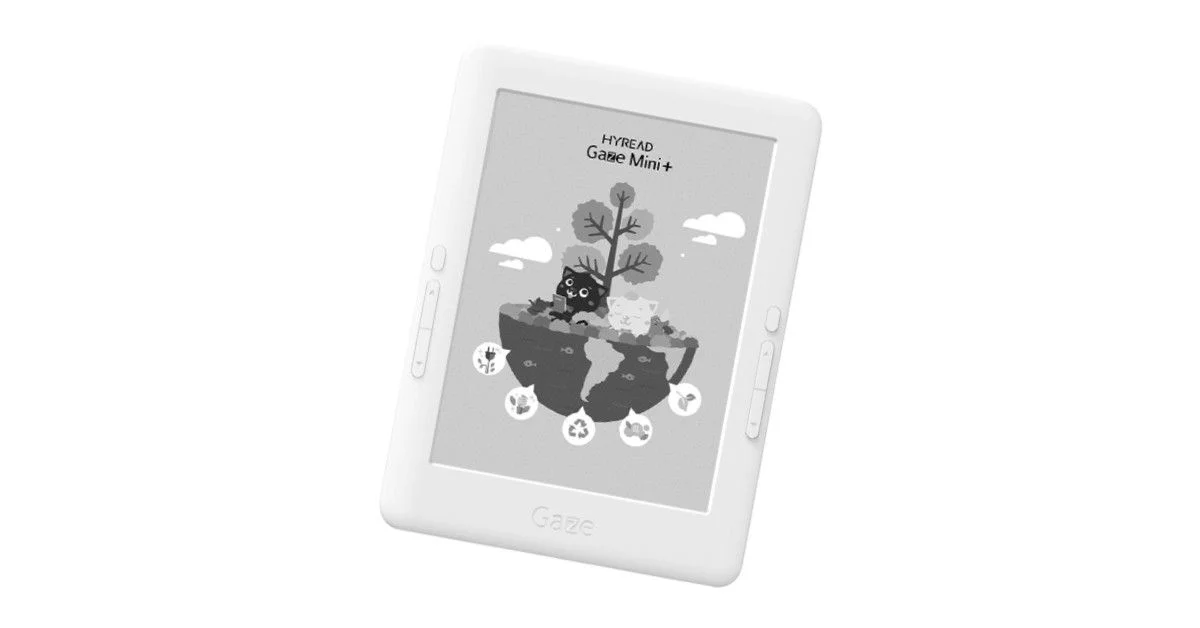 Hyread Gaze Mini+特價6699元 6吋Android電子書閱讀器、雙排實體按鍵、免費台灣圖書館資源