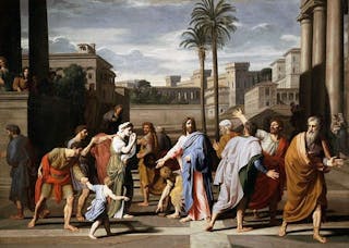 <Christ and the Woman Taken in Adultery> by Nicholas Colombel