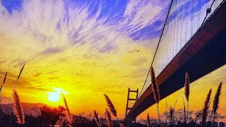 夕照青馬大橋 Sunset at Tsing-Ma Bridge