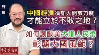 許楨：中國經濟須加大開放力度 才能立於不敗之地？ 如何讓歐美大賺人民幣 彰顯大國風範？