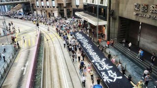 逾千中環快閃遊行 支援被捕保安及學生 Over 1000 March in Central FlashMob in Support of Arrested Guards & Students