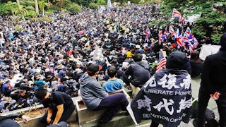 「天下制裁」流水式集會 逼爆遮打中環  “Global Sanctions” Rally Floods Chater – Exit Crowds Flows to Admiralty