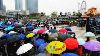 「誓爭自由」數千人中環集會 無懼風雨 Thousands Rally in Central for Freedom Undaunted by Rain