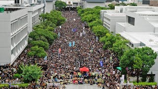 學界罷課集會 逼爆百萬大道 無懼風雨  Class Boycott Rally Floods Million Chinese Univ Quad, Undaunted by Wind & Rain