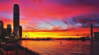 夕照維港 Crimson Sunset over Victoria Harbour