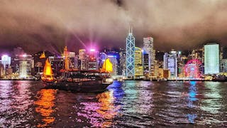 中式帆船張保仔 維港航行 Chinese Junk Aqua Luna Sailing Victoria Harbour