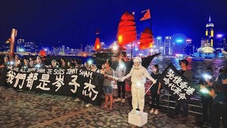 全港「和你拖 面具人鏈」抗議蒙面法──尖沙咀 Hong Kong-wide Hand-in-Hand Masked Human Chain at Tsimshatsui