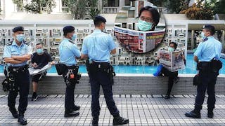 中環靜坐閱報 抗議以言入罪 警竟不容？ Central Sit-in Reading News to Protest Arrest for “Seditious Words” Deemed Unlawful?