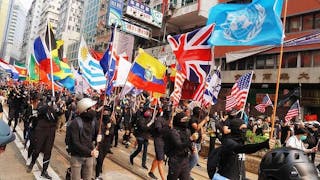 全球反極權大遊行 無懼警方催淚彈 Global Anti-authoritarian March Undaunted by Police Tear Gas