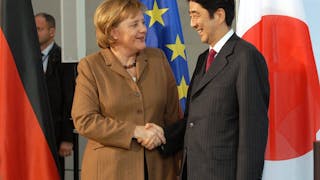 默克爾使安倍狼狽不堪 默克爾使安倍狼狽不堪