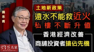 施永青：土地新政策遠水不能救近火 私樓不斷升值 香港經濟改善 商舖投資者搶佔先機