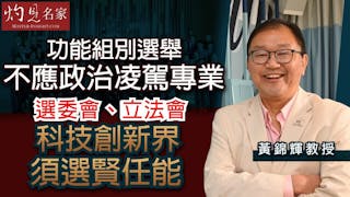 黃錦輝教授：功能組別選舉不應政治凌駕專業 選委會、立法會科技創新界須選賢任能