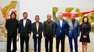 江蘇畫家許贇西九首展 唐英年：善用香港平台走向國際 是年輕藝術家卓越典範