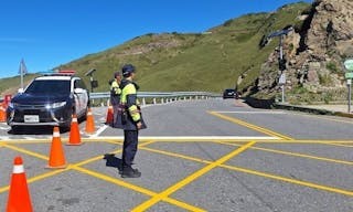 南投警方合歡山執行交通勤務