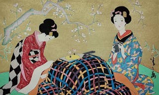 T2539額 竹久夢二作 七夕 41/300（ED/NO） 竹久夢二：大正時代