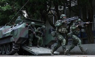 馬防部南竿守備大隊實施核心戰鬥操演