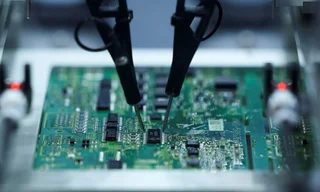 2026年5月5日，馬來西亞吉隆坡舉行的「SEMICON Southeast Asia 2026」半導體產業論壇暨展覽會上，展示機器人組裝晶片。隨著美中暫時降低貿易摩擦，東協國家暫時減輕在兩大強權競爭下「被迫選邊」的壓力。