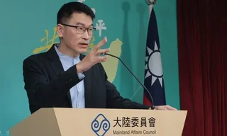 陸委會副主委梁文傑主持例行記者會