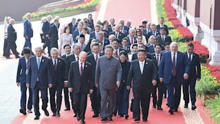 在韓國看中國大閱兵