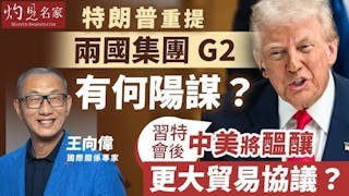 國際關係專家王向偉：特朗普重提兩國集團G2有何陽謀？ 習特會後 中美將醞釀更大貿易協議？