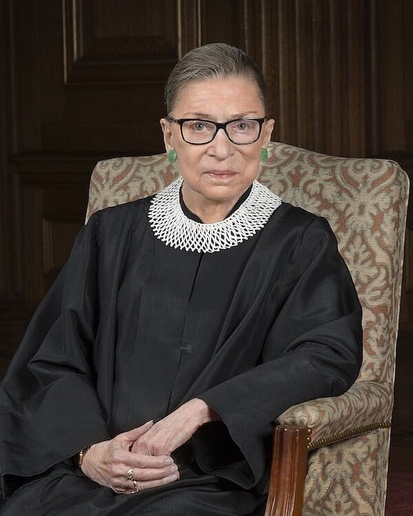 原大法官金斯伯格（Ruth Bader Ginsburg）上月18日逝世。（Wikimedia Commons）