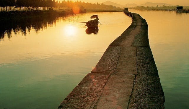 日落柯橋。