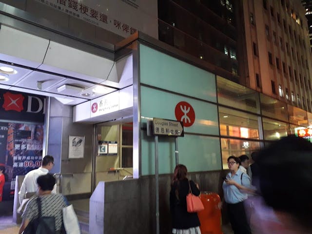 香港站C出口原貌（2019年10月29日攝）。