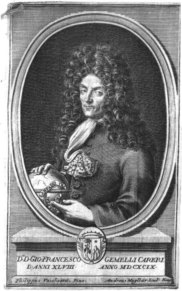 Giovanni Francesco Gemelli Careri是意大利冒險家和旅行者，亦是首批環球遊歷的歐洲人之一。（wikimedia commons）