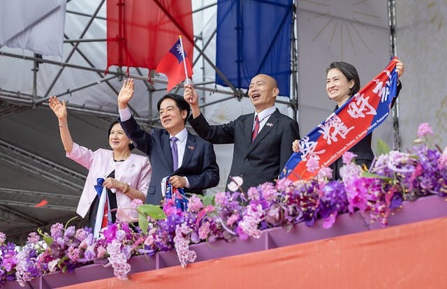 台灣領導人賴清德於2024年10月10日發表言論激怒了北京。（台灣總統府）