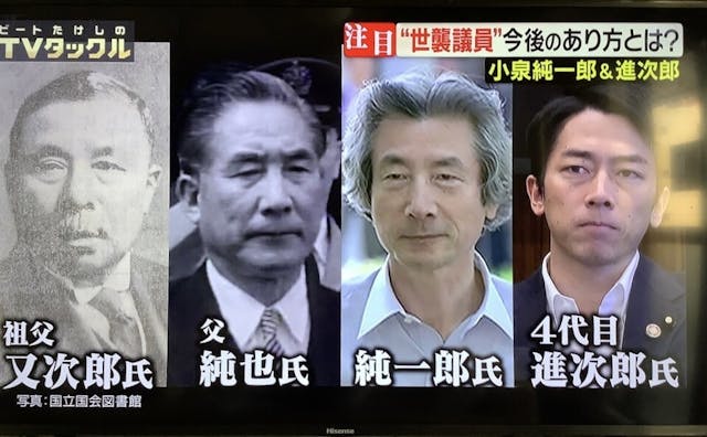 日本前首相小泉純一郎的家族是典型的世襲貴族。（作者提供）