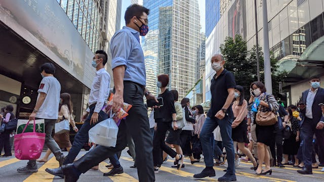 李家超和他的新政府將肩負解決香港特區社會經濟矛盾和問題，同時維護北京的國家安全利益的任務。（亞新社）