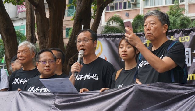 蔡耀昌（左三）認為，人權有時是「少數人的權益」，因此，社會必須容納更多不同的聲音。（灼見名家圖片）