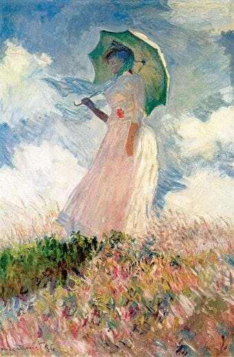 Claude Monet, &lt;em&gt;Study of a Figure Outdoors, Facing Left&lt;/em&gt;, 1886. Oil on canvas.