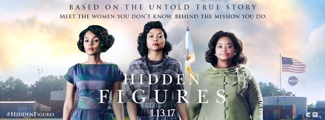 《NASA無名英雌》的宣傳海報（Hidden Figures Facebook）