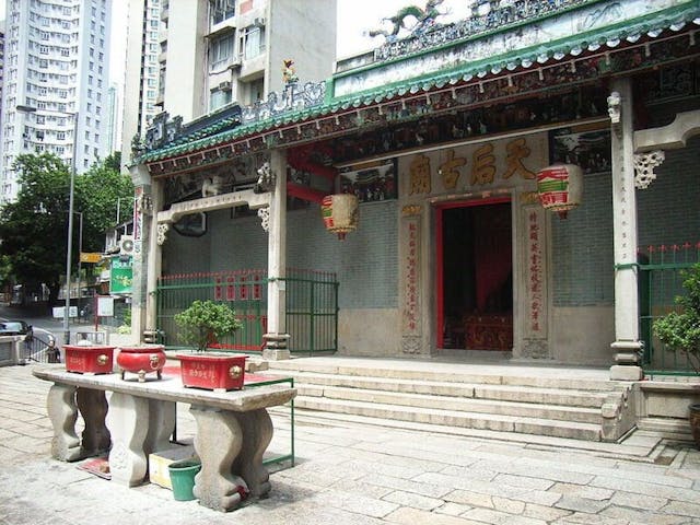 銅鑼灣天后古廟是本港眾多供奉天后的廟宇之一。（Wikimedia Commons）