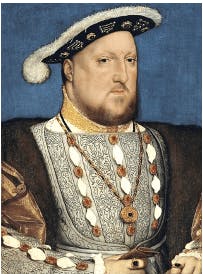 英國歷史名君:亨利八世(Henry VIII,1491-1547,任期1509-壽終)。